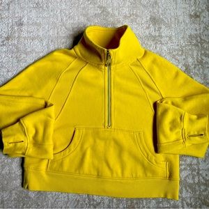 Lululemon Scuba Oversized 1/2 Zip Hoodie
Color: mustard yellow